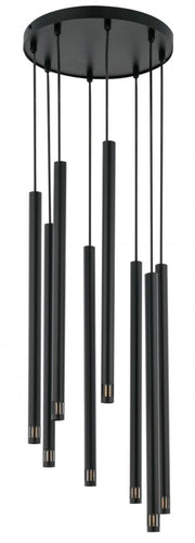 Lampadario nero moderno rotondo 8xG9 Sopel Laser Sigma
