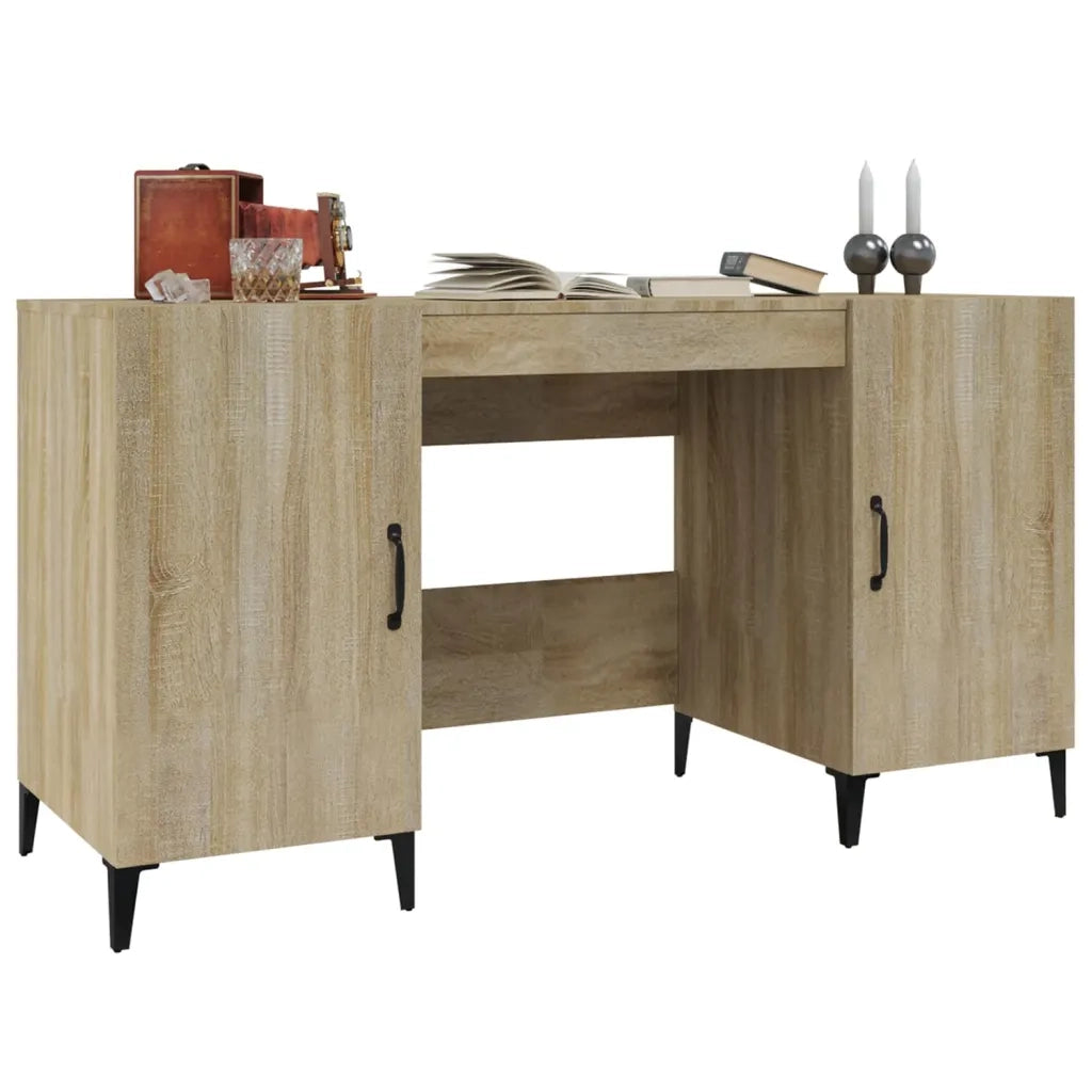 Scrivania Rovere Sonoma 140x50x75 cm in Legno Multistrato 812774
