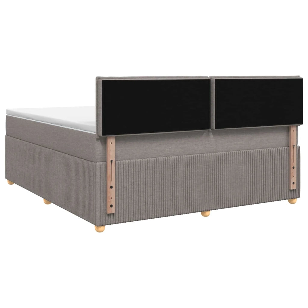 Letto box spring con materasso Tortora 140 x 200 cm Tessuto 3451493