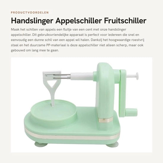 Fruitschiller Duurzaam e Scherp - Fatto di Acciaio Inossidabile - Facile da Utilizzare - Idoneo per le Mele - Compatto e...