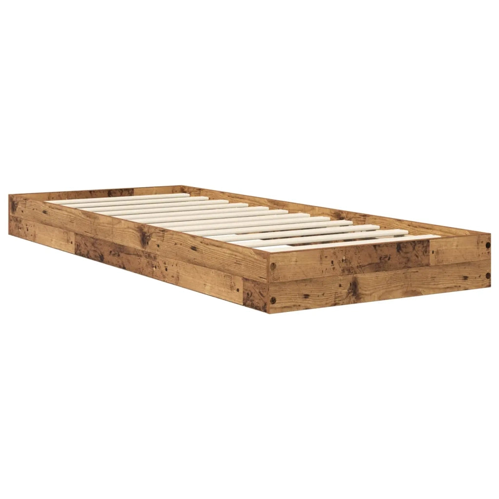Struttura letto a pavimento Legno antico 80 x 200 cm