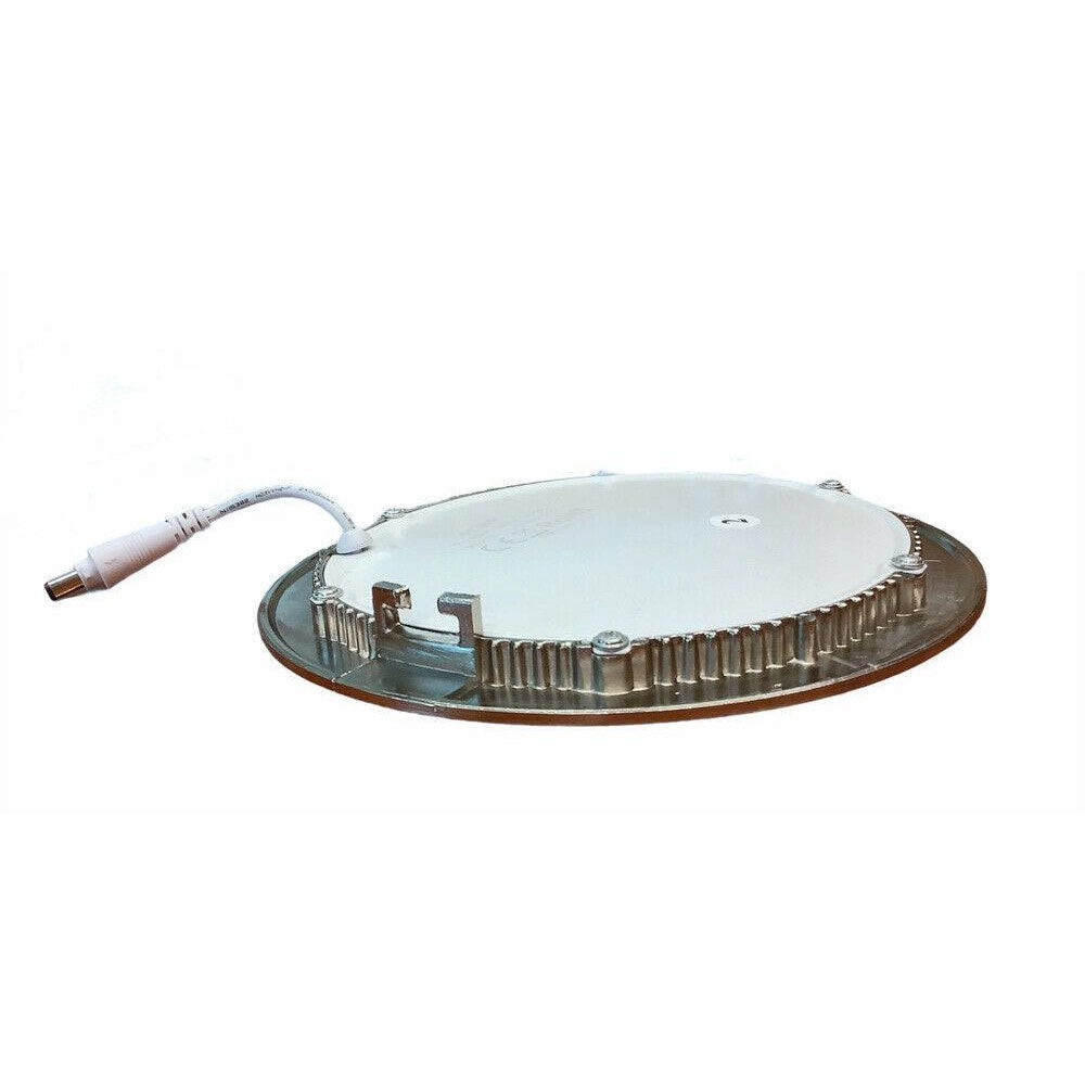 Trade Shop - Pannello Led Incasso Silver Tondo Slim 12 W Luce 6500k 3000k 4000k P155a-a -