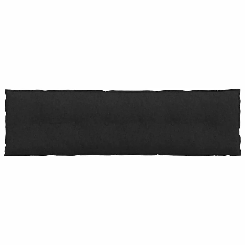 Cuscino per Schiena Nero 180 x 19 x 50 cm Tessuto