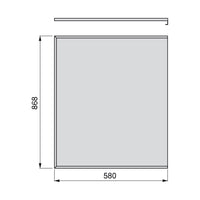 Protezione per Fondo Mobile da Cucina 86,8x58 cm in Alluminio Emuca