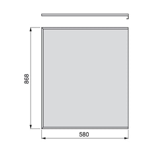 Protezione per Fondo Mobile da Cucina 86,8x58 cm in Alluminio Emuca