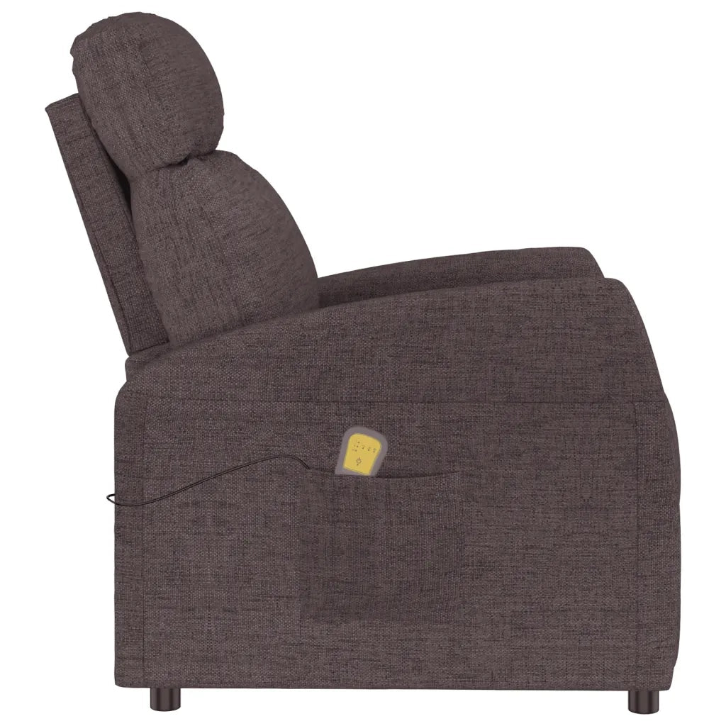 Poltrona Massaggiante Marrone Scuro in Tessuto 289711