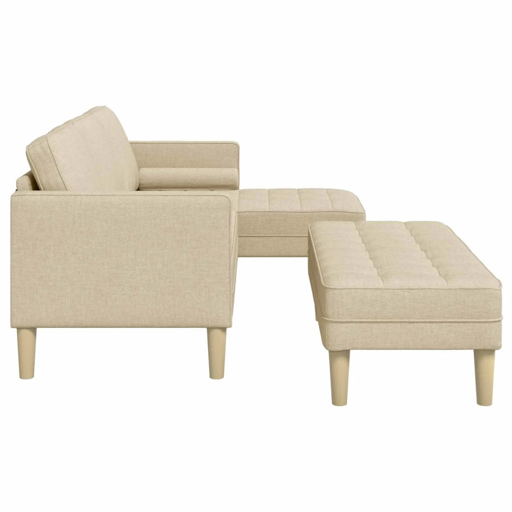 Set di divani 2 pz Crema Poliestere 3329258