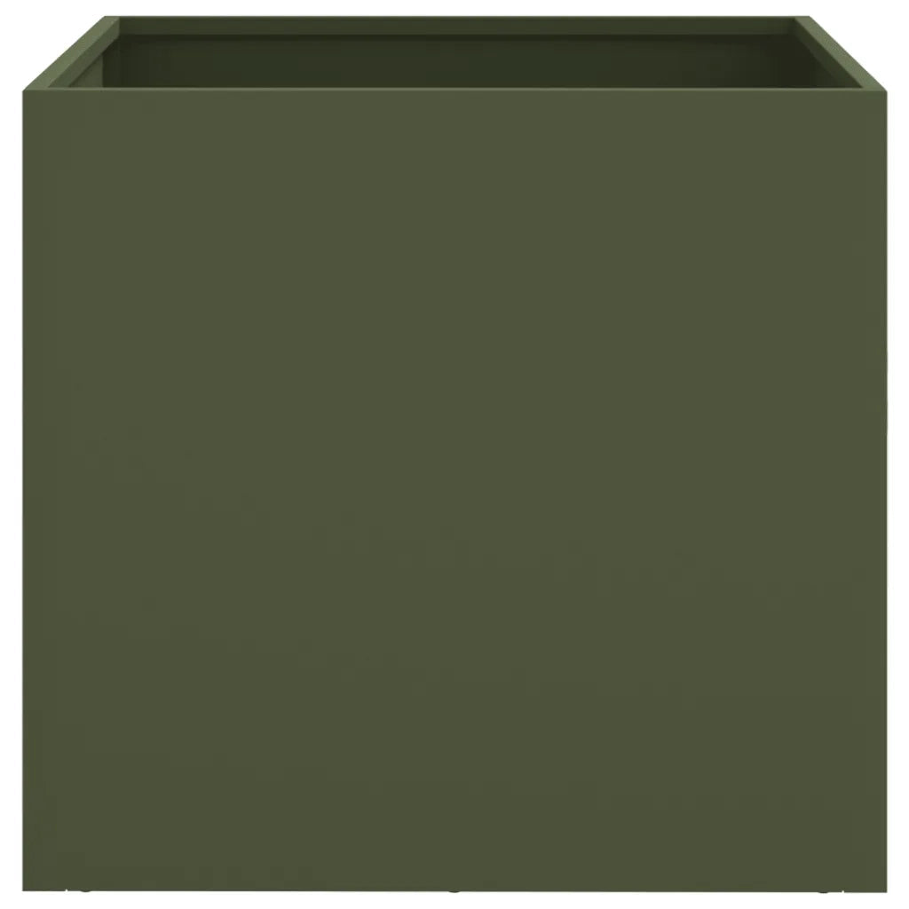 Fioriere 2 pz Verde Oliva 42x40x39 cm in Acciaio 841554