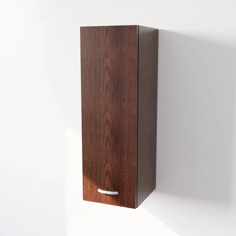 Pensile Cucina  in Legno Nobilitato Wenge Mobile Alto con 1 Anta, Pensile Componibile Moderno Made in Italy (H90XL30XP33cm)