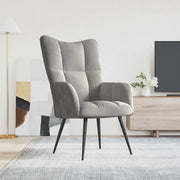 Sedia Relax Grigio Chiaro in Velluto 328073