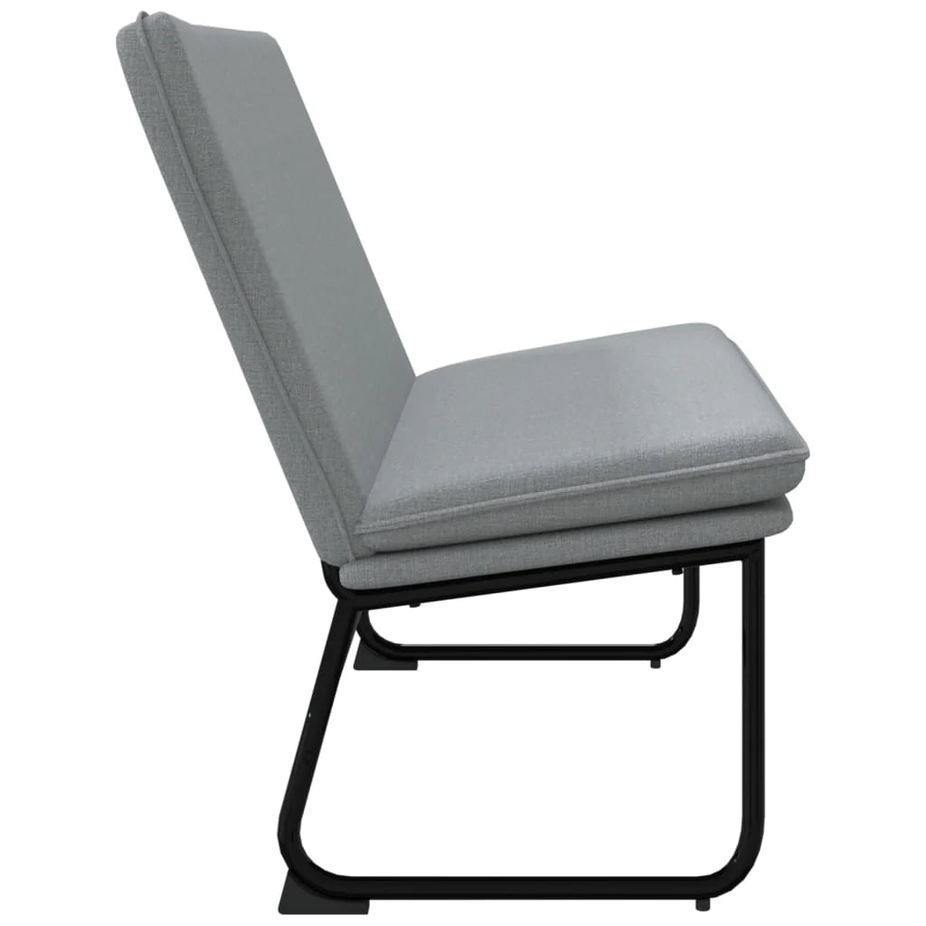 Panca 100 x 75 x 76 cm tessuto grigio chiaro 02_0010496