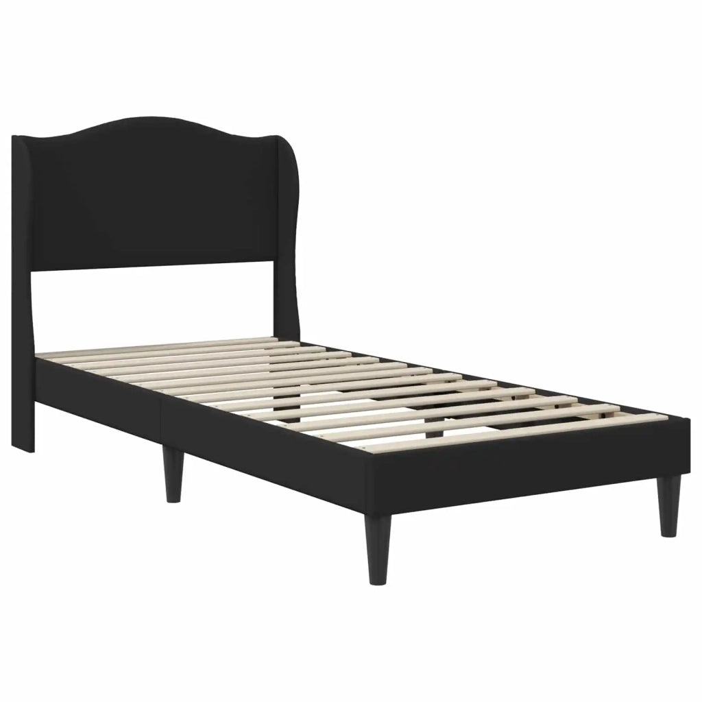 Struttura del letto con testiera Nero 90 x 190 cm Similpelle 3414688