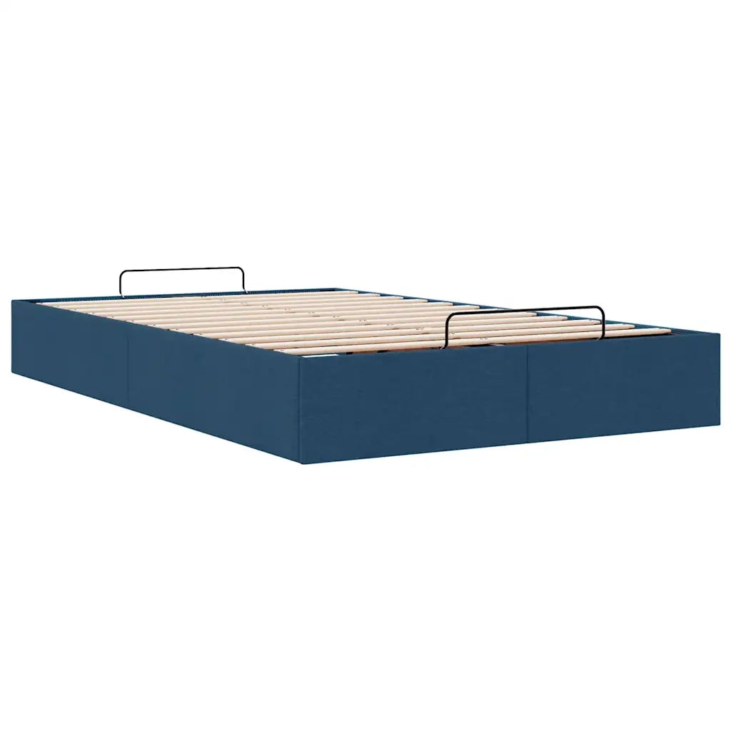 Struttura Letto Pouf senza Materasso Blu 120x200 cm in Tessuto