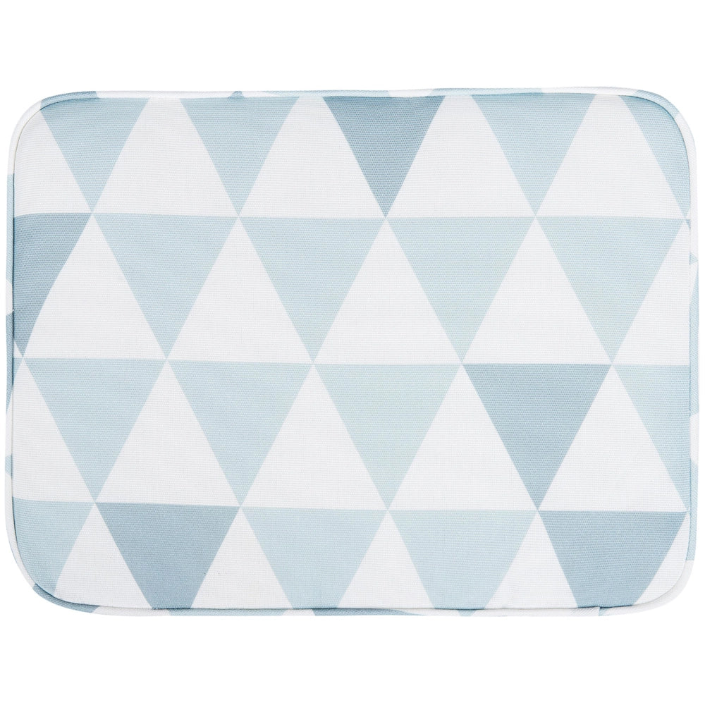Set di 2 cuscini per sedili da esterno blu con motivo geometrico legato con corde resistenti ai raggi UV