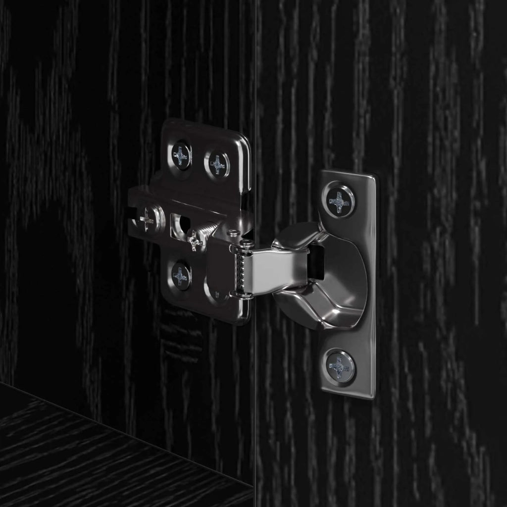 Armadio da Notte 2 pcs Rovere nero Legno multistrato