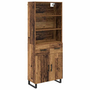 Credenza con cassetto 2 pz | Madia | Buffet da pranzo | Armadio da pranzo Legno vecchio Legno multistrato