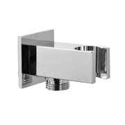 PRESA ACQUA QUADRA A PARETE CON SUPPORTO PER DOCCETTA IN OTTONE CROMATO - 1/2  - AER