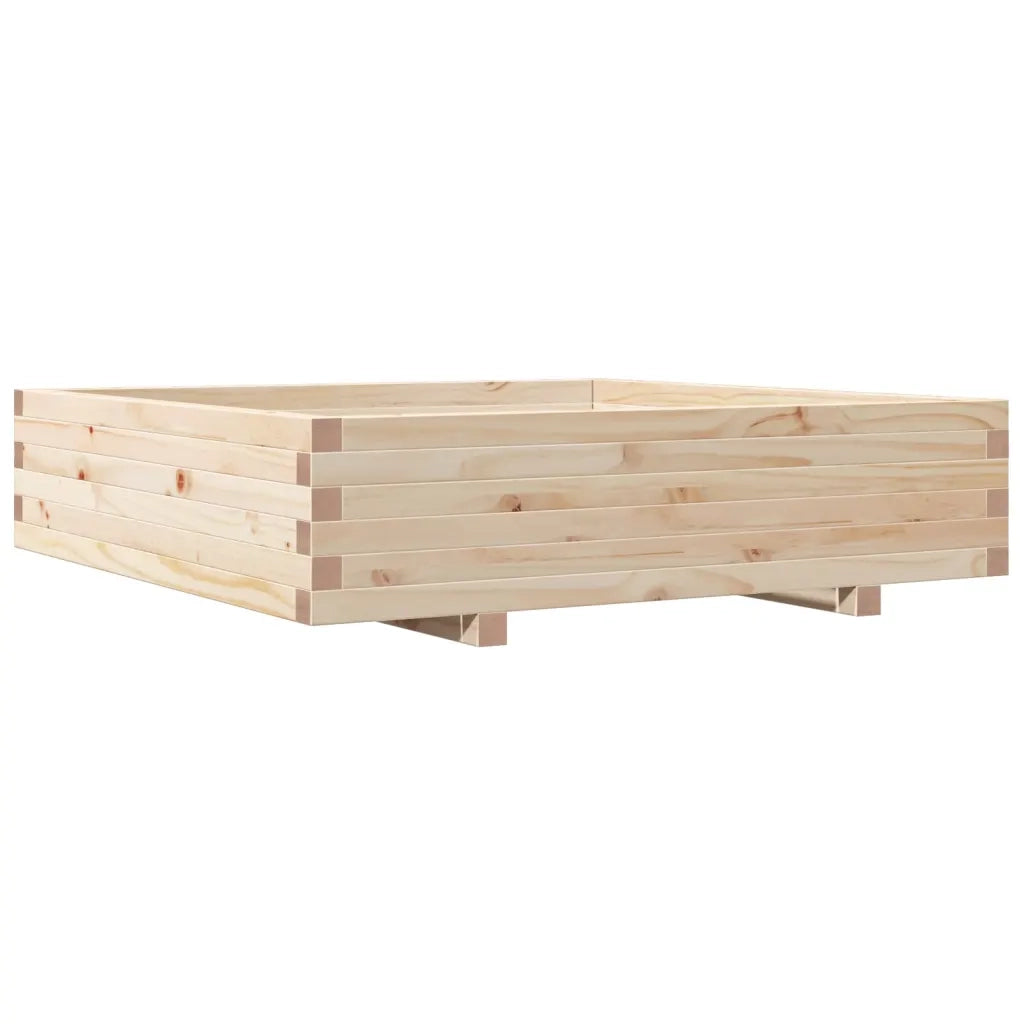 Fioriera da Giardino 100x100x26,5 cm in Legno Massello di Pino