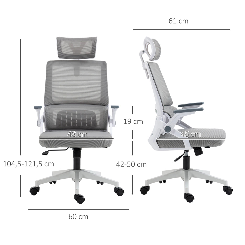 Sedia da ufficio ergonomica regolabile in tessuto ¨C zephmum ¨C Grigio