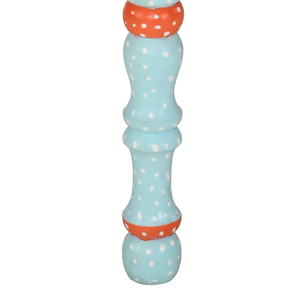 vidaXL Tavolino Salotto Blu Dipinto a Mano in Legno Massello di Mango