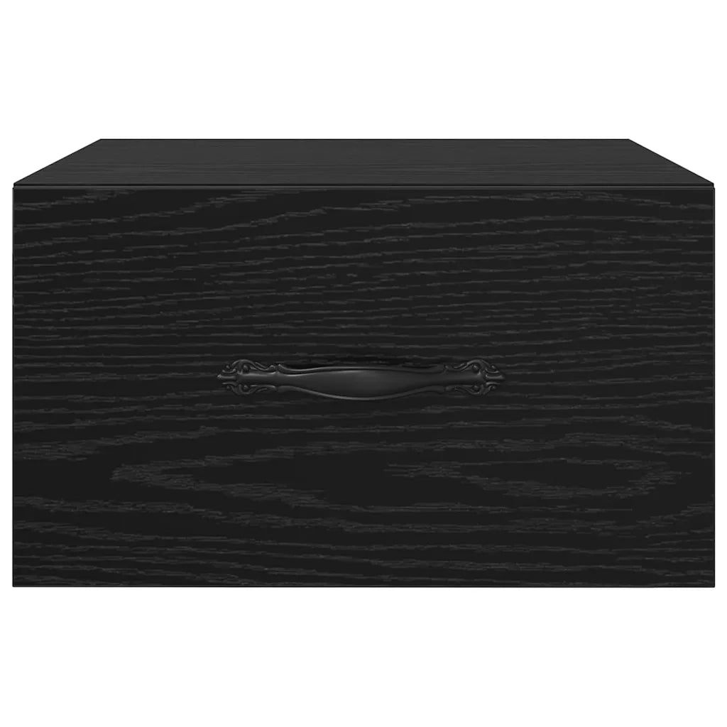 Set di 2 Comodini | Armadio da Notte | Mobiletto da notte con cassetto Rovere nero 35 x 35 x 20 cm