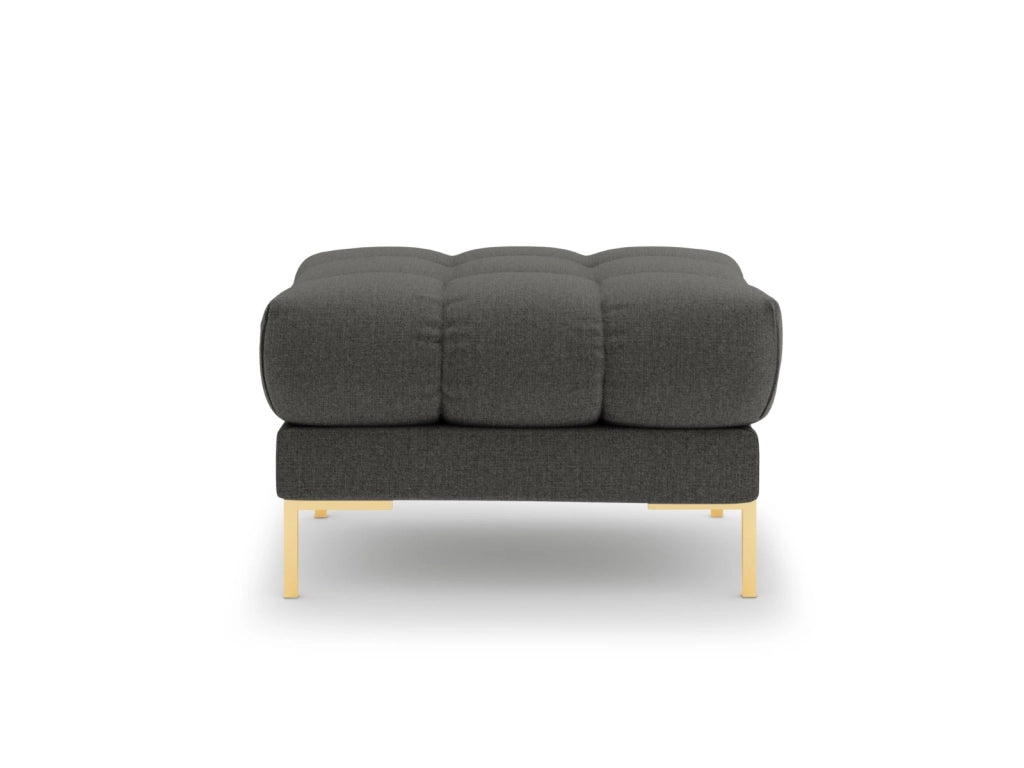 Cosmopolitan Design - Pouf "Bali" in tessuto strutturato grigio scuro 