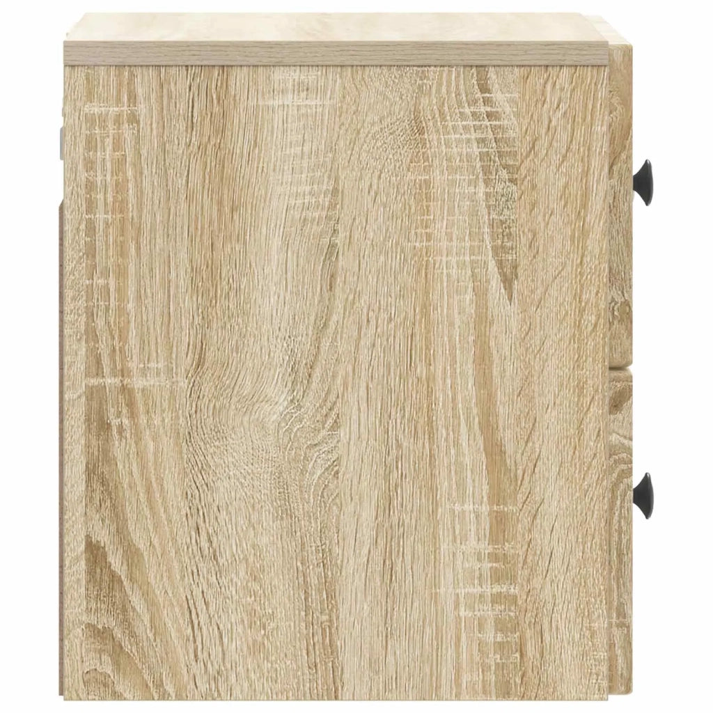 Mobiletto da notte a muro Rovere Sonoma 33 x 34,5 x 40 cm