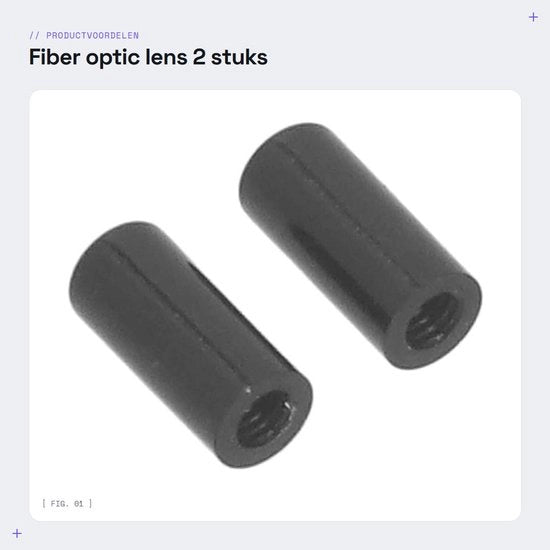 Lente a Fibra Optica - 2 Pezzi - Lunga Distanza di Focale - Adatto per Keyence FU 77TZ/77V/77G/7F/78/77TG - Scatola in Alluminio - Temperatura -40°C fino a 70°C - Lente Ottica