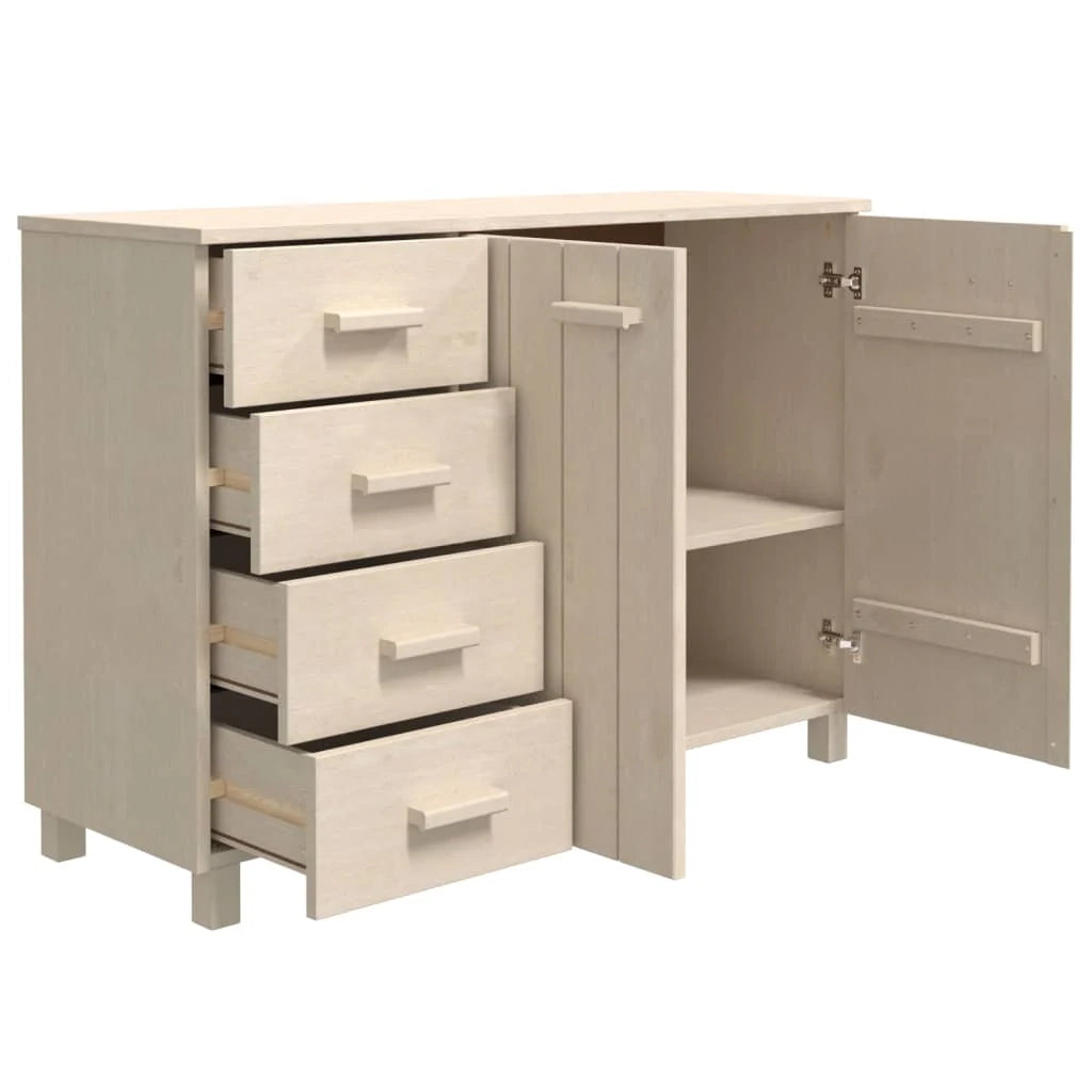 Credenza buffet cassettiera mobile contenitore organizer cucina soggiorno soggiorno 113 x 40 x 80 cm legno massello di pino marrone 02_0032172