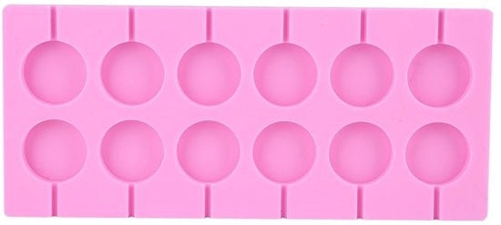 Forme di silicone a forma di caramella - forma rotonda - 12 pezzi - rosa - ideali per torte e biscotti - snack DIY - cottura e decorazione