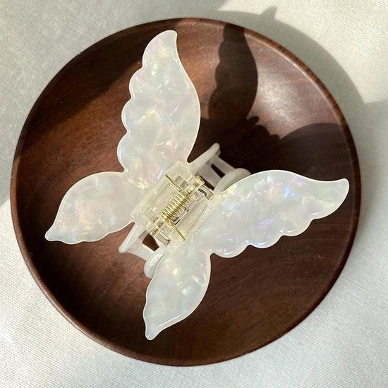 Clip per capelli medio grande per donne e ragazze - Haarklemmen in plastica - Accessori per capelli retro - Bianco