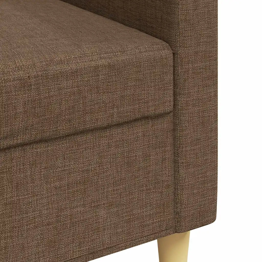 Divano a 3 Posti Marrone 210 cm in Tessuto 4007417