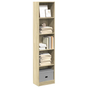 Libreria Rovere Sonoma 40x24x176 cm in Legno Multistrato 857794