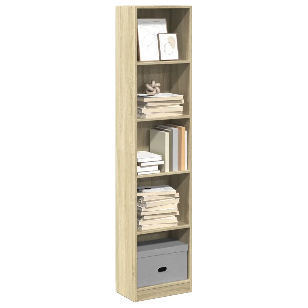 Libreria Rovere Sonoma 40x24x176 cm in Legno Multistrato 857794