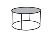 Tavolo basso in metallo "Aurum" - 80 x 80 x 43 cm - Noir Gris