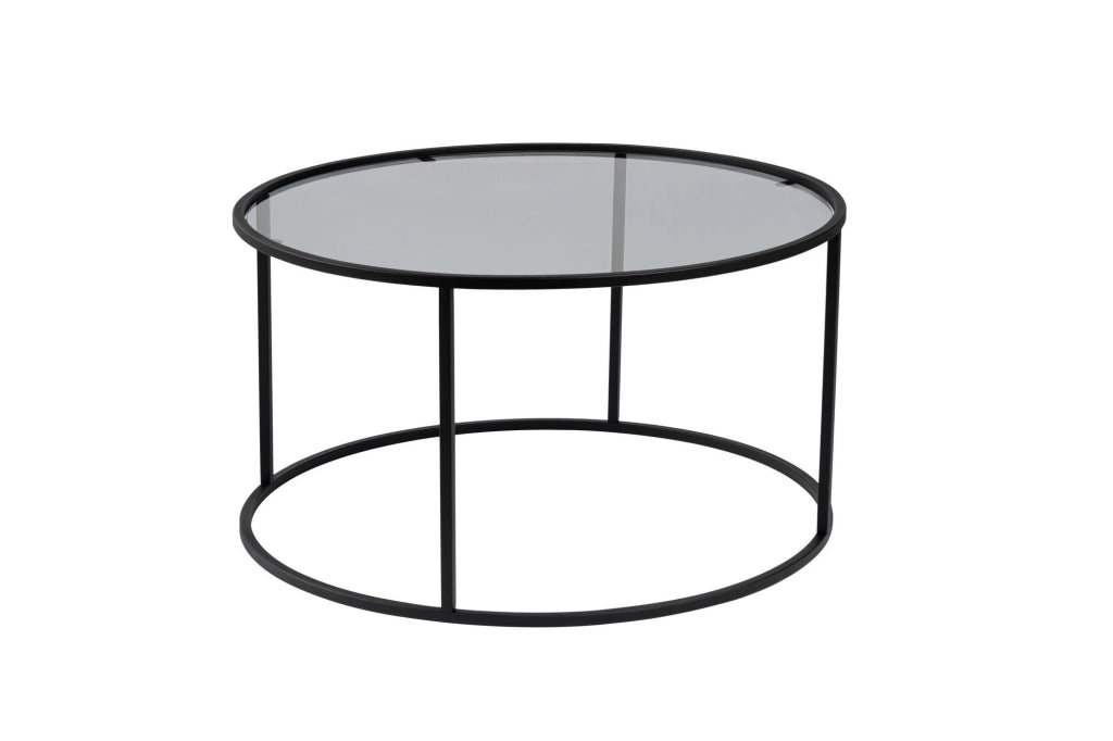 Tavolo basso in metallo "Aurum" - 80 x 80 x 43 cm - Noir Gris