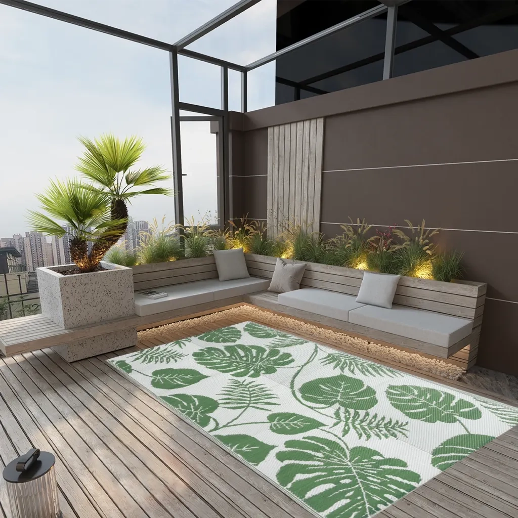 Tappeto da Esterni Verde 120x180 cm in PP cod mxl 61072