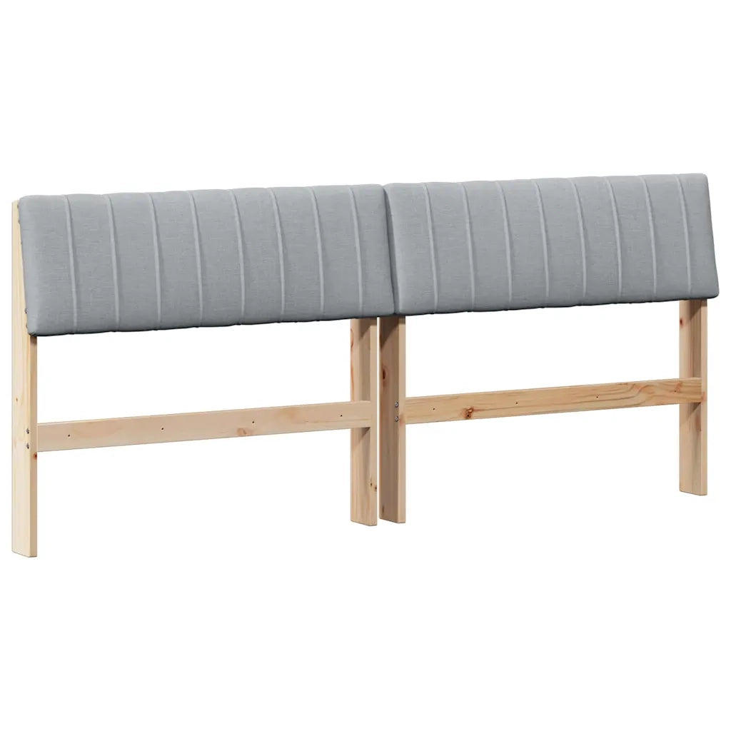 Testiera imbottita Grigio chiaro 180 cm Pino massello 879214