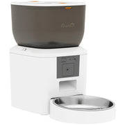 Distributore automatico di cibo per gatti con telecamera, Wi-Fi a 2,4 GHz, controllo tramite app, capacit¨¤ di 4 litri per 1-10 pasti, audio