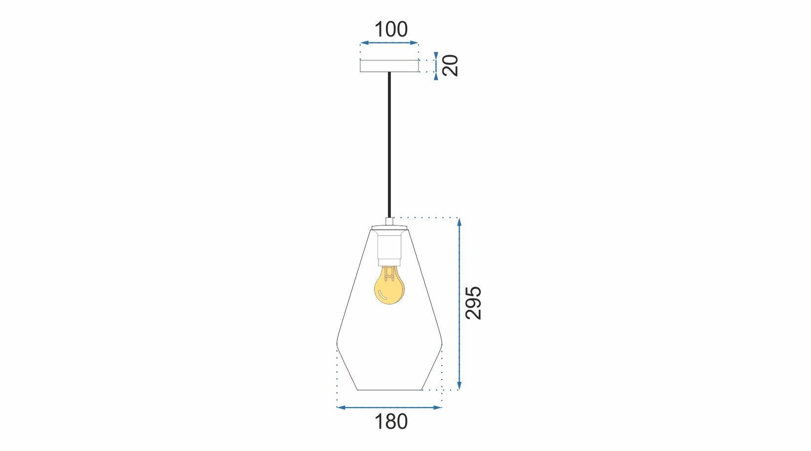 Lampada Da Soffitto Di Vetro APP438-1CP