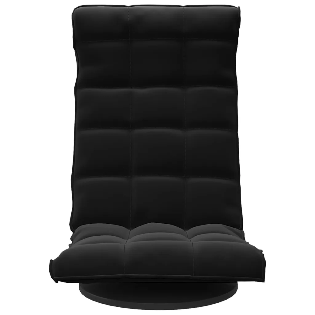 Sedia da Pavimento Girevole Nera in Velluto CFW8179828