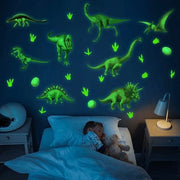 Decorazione luminosa per bambini - Dinosauri adesivi per la camera da letto - Mondo magico dei dinosauri - 18 adesivi - Decorazione luminosa per la camera da letto