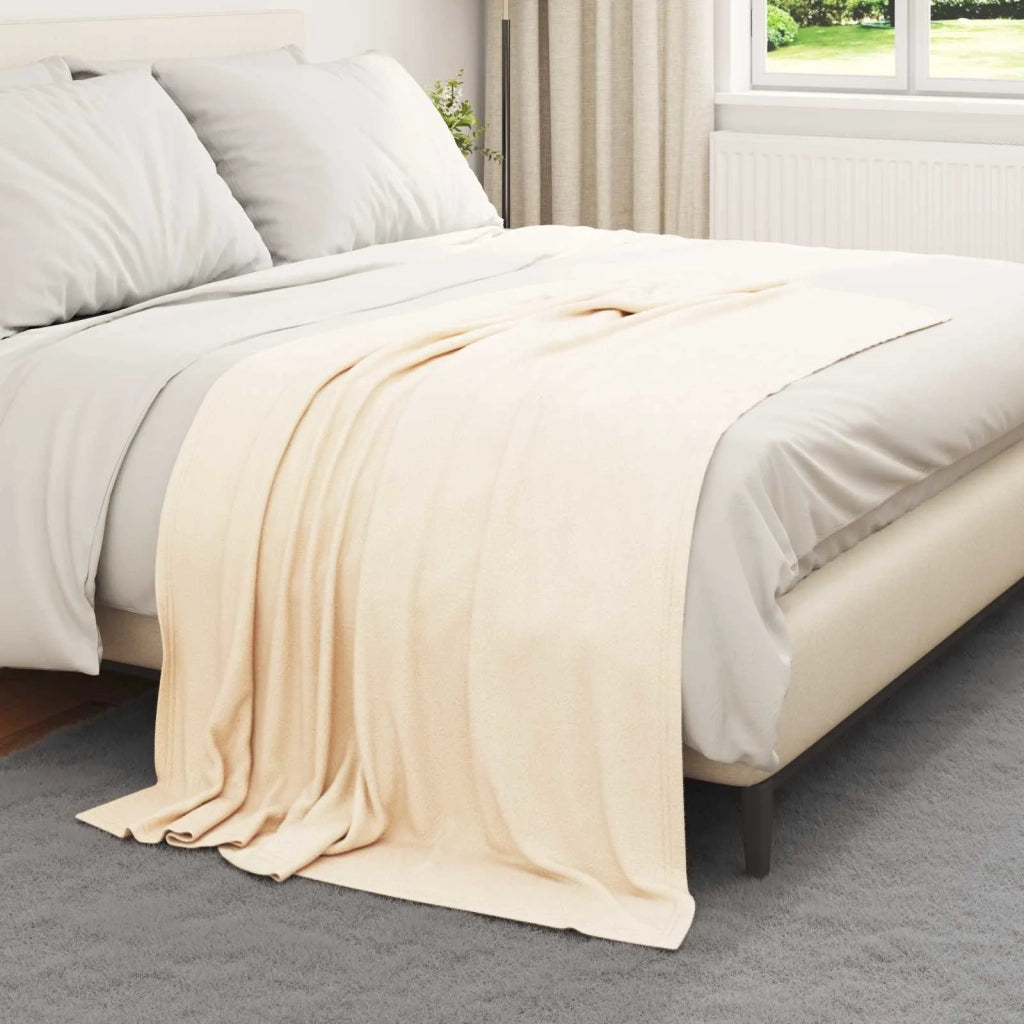 Coperte da Pile 24 pz Crema 170 x 130 cm Panno
