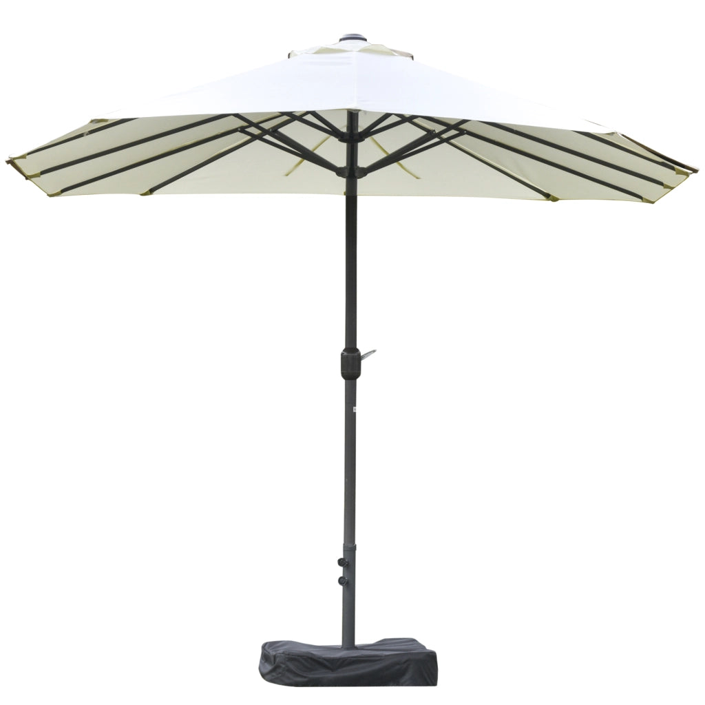 Ombrellone da giardino 12 stecche ¨C zephmum ¨C beige 455x265x238 cm