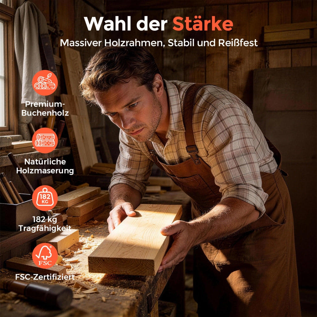 Vogatore ad Acqua Pieghevole in Legno ¨C Xylo ¨C Bluetooth, Supporto Telefono, 190cm/182kg