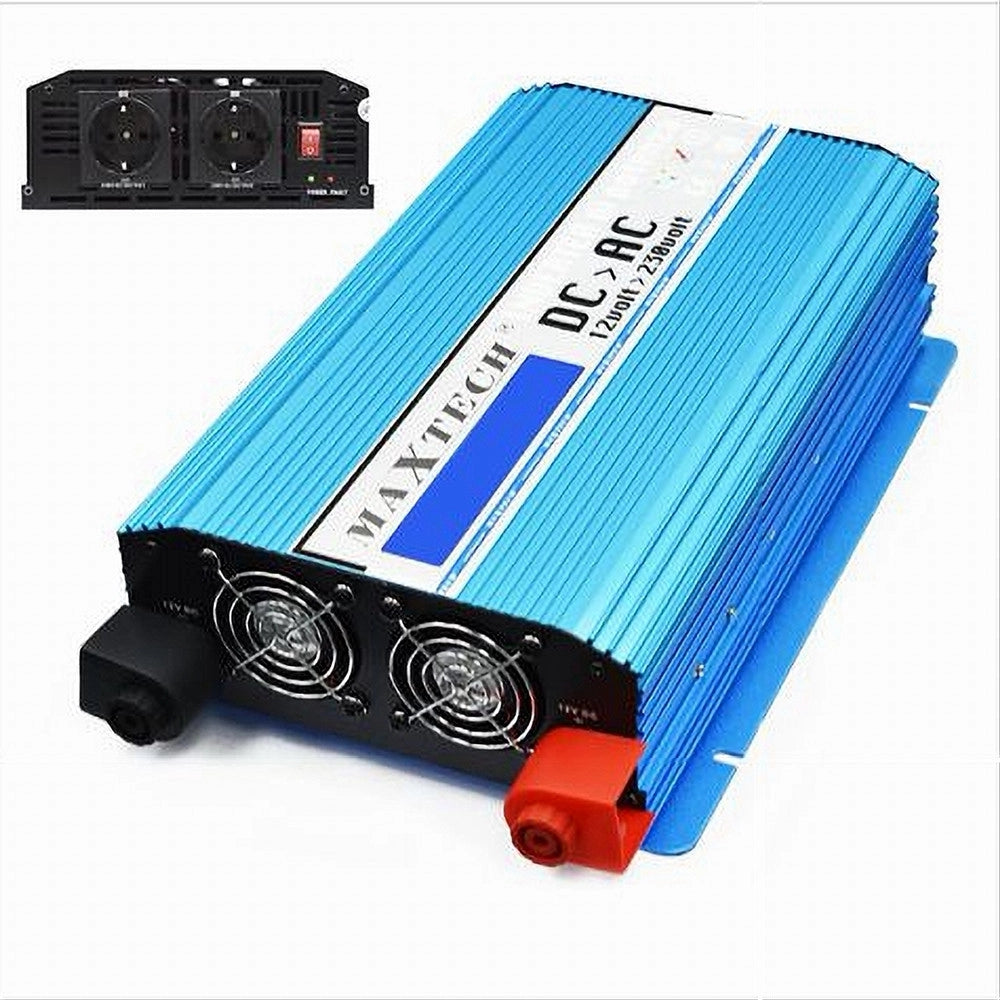 Trade Shop - Inverter 12v A 230v Camper Auto 1000w Di Potenza Onda Sinusoidale Hn1000-12v Maxtech -