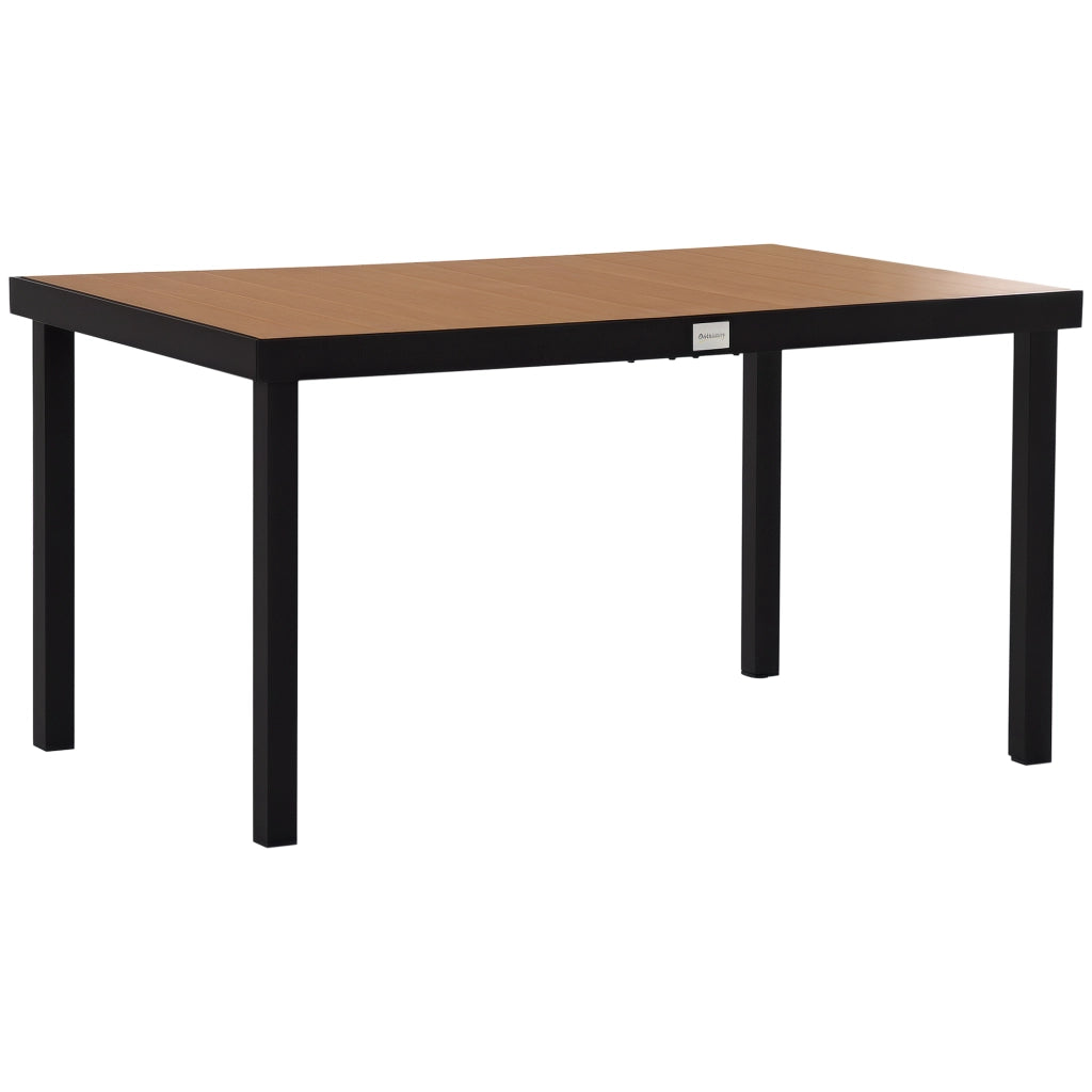 Tavolo da pranzo per 6 persone ¨C zephmum ¨C alluminio e plastica 140x90x74 cm