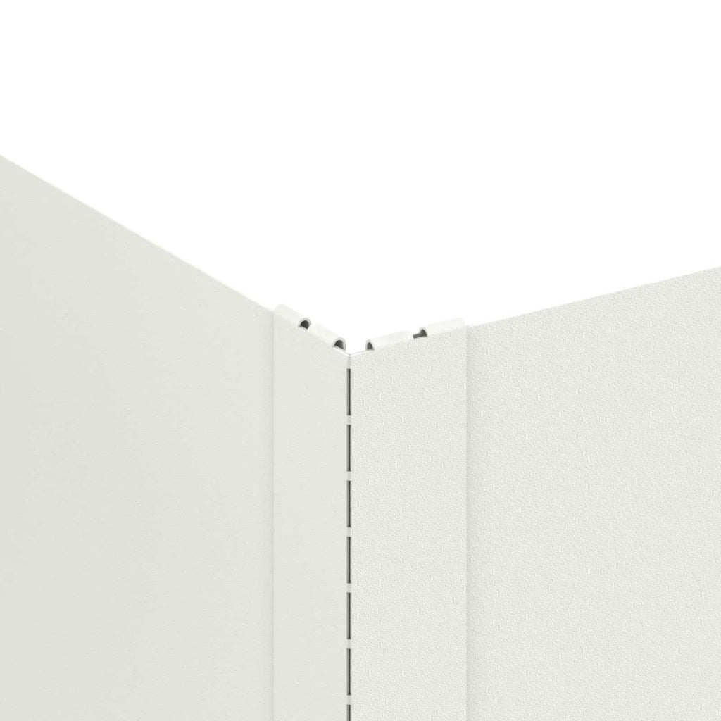 Bordura per Prato 4 pz 100 x 60 x 20 cm Acciaio Bianco 8008934