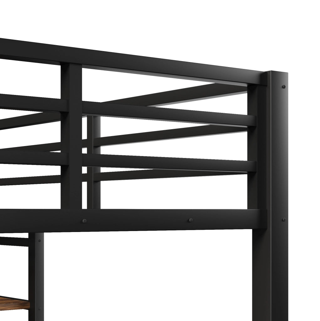 Letto a castello in metallo 90/140x200 cm con LED e prese