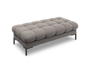 Cosmopolitan Design - Panca "Bali" 2 posti in velluto grigio chiaro 